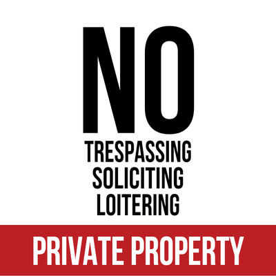 Custom Outdoor Yard Signs Multiple Sizes Private Property