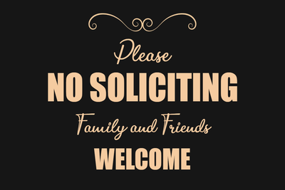 Custom Outdoor Yard Signs Multiple Sizes Solicitors Not Welcome
