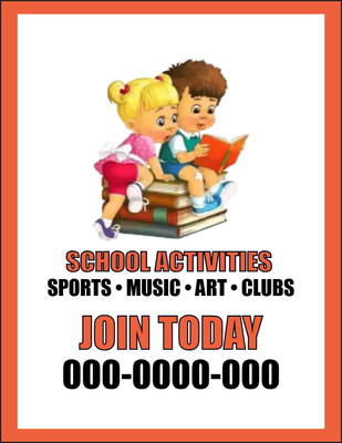 Custom Postcards Multiple Sizes School Activities