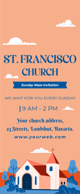 Custom Postcards Multiple Sizes Sunday Service