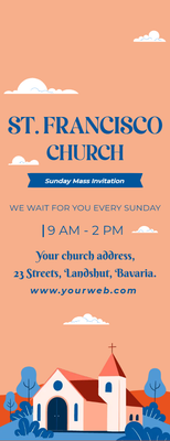 Custom Postcards Multiple Sizes Sunday Service
