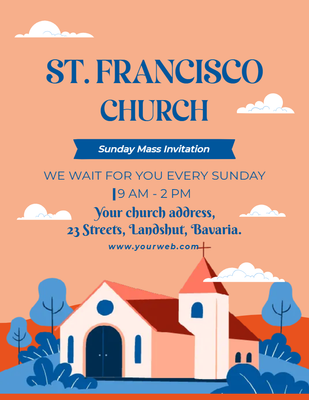 Custom Postcards Multiple Sizes Sunday Service