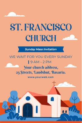 Custom Postcards Multiple Sizes Sunday Service