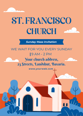 Custom Postcards Multiple Sizes Sunday Service