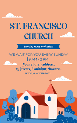 Custom Postcards Multiple Sizes Sunday Service