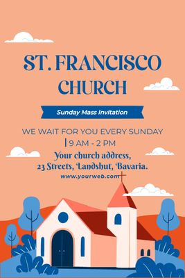 Custom Postcards Multiple Sizes Sunday Service