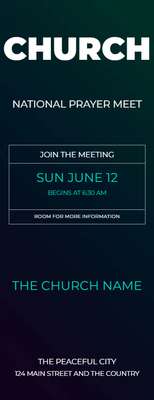 Custom Postcards Multiple Sizes Church Events