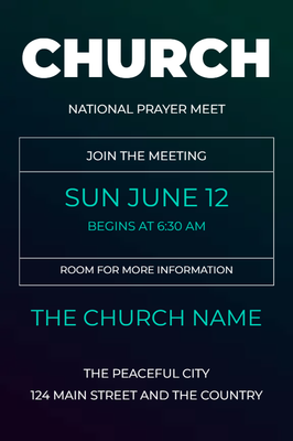 Custom Postcards Multiple Sizes Church Events