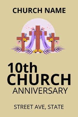 Custom Postcards Multiple Sizes Church Anniversary