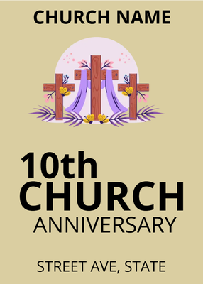 Custom Postcards Multiple Sizes Church Anniversary