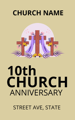 Custom Postcards Multiple Sizes Church Anniversary