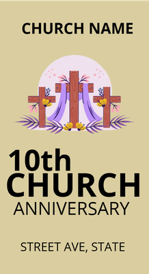 Custom Postcards Multiple Sizes Church Anniversary