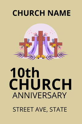 Custom Postcards Multiple Sizes Church Anniversary