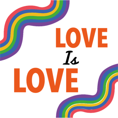 Custom Outdoor Yard Signs Multiple Sizes Love is Love Curved