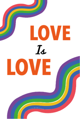 Custom Outdoor Yard Signs Multiple Sizes Love is Love Curved