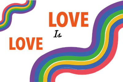 Custom Outdoor Yard Signs Multiple Sizes Love is Love Curved