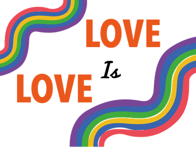Custom Outdoor Yard Signs Multiple Sizes Love is Love Curved