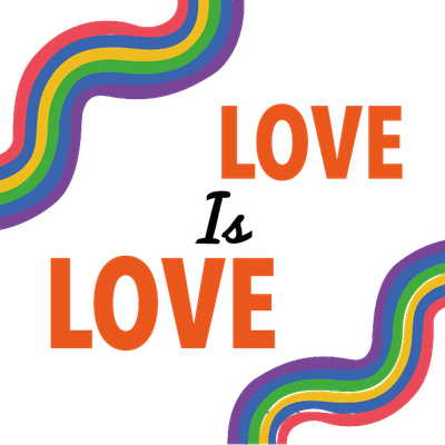 Custom Outdoor Yard Signs Multiple Sizes Love is Love Curved