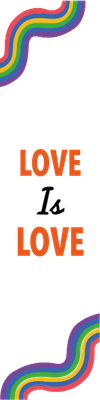 Custom Outdoor Yard Signs Multiple Sizes Love is Love Curved