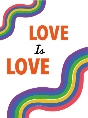 Custom Outdoor Yard Signs Multiple Sizes Love is Love Curved