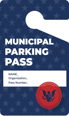 Custom Parking Passes Multiple Sizes Permit Badge