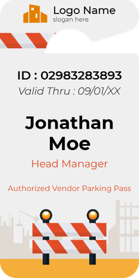 Custom Parking  Passes Multiple Sizes  Head Manager