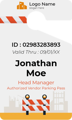 Custom Parking  Passes Multiple Sizes  Head Manager