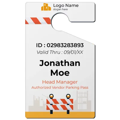 Custom Parking  Passes Multiple Sizes  Head Manager