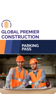 Custom Parking  Passes Multiple Sizes Global Premier