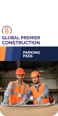 Custom Parking  Passes Multiple Sizes Global Premier