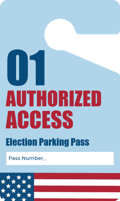 Custom Parking  Passes Multiple Sizes  Authorized Acces