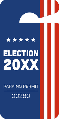 Custom Parking  Passes Multiple Sizes Election Permit