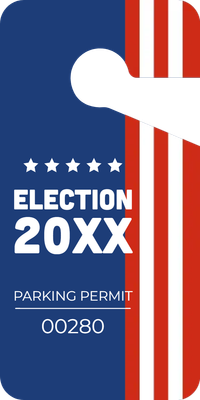 Custom Parking  Passes Multiple Sizes Election Permit