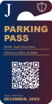 Custom Parking  Passes Multiple Sizes Authorized Pass
