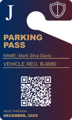 Custom Parking  Passes Multiple Sizes Authorized Pass