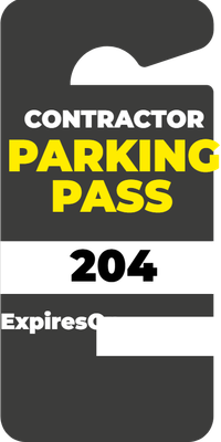 Custom Parking  Passes Multiple Sizes Parking Pass