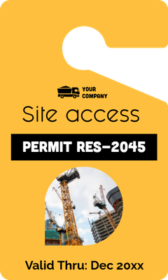 Custom Parking  Passes Multiple Sizes Site Access