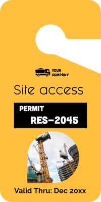 Custom Parking  Passes Multiple Sizes Site Access