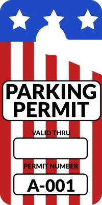 Custom Parking  Passes Multiple Sizes Permit Tag