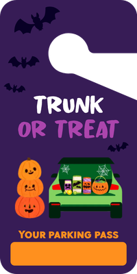 Custom Parking  Passes Multiple Sizes Halloween Pass