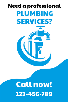 Custom Outdoor Yard Signs Multiple Sizes Plumbing Service