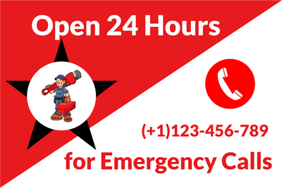 Custom Outdoor Yard Signs Multiple Sizes Emergency Plumber