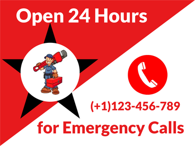 Custom Outdoor Yard Signs Multiple Sizes Emergency Plumber