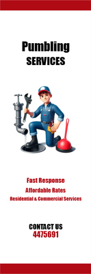 Custom Outdoor Yard Signs Multiple Sizes Quick Plumbing Repair