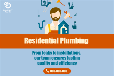 Custom Outdoor Yard Signs Multiple Sizes Quality Residential Plumbing