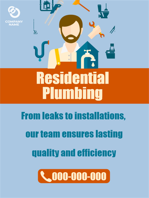 Custom Outdoor Yard Signs Multiple Sizes Quality Residential Plumbing