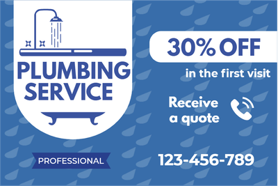 Custom Outdoor Yard Signs Multiple Sizes Professional Plumbing Service