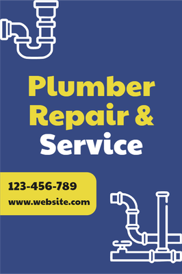Custom Outdoor Yard Signs Multiple Sizes Plumber Repair Service