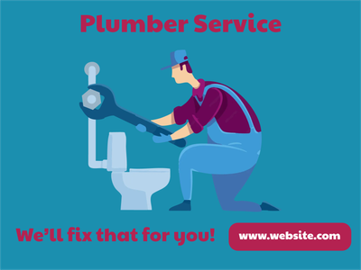 Custom Outdoor Yard Signs Multiple Sizes Plumber Service