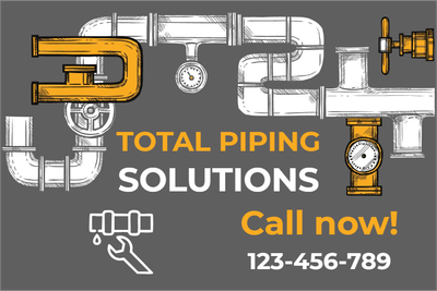 Custom Outdoor Yard Signs Multiple Sizes Total Piping Solutions